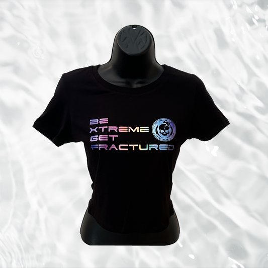 Fractured Skull Xtreme Rainbow on Black Mini Tee