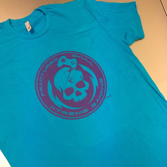 Fractured Skull Xtreme Purple on Light Blue