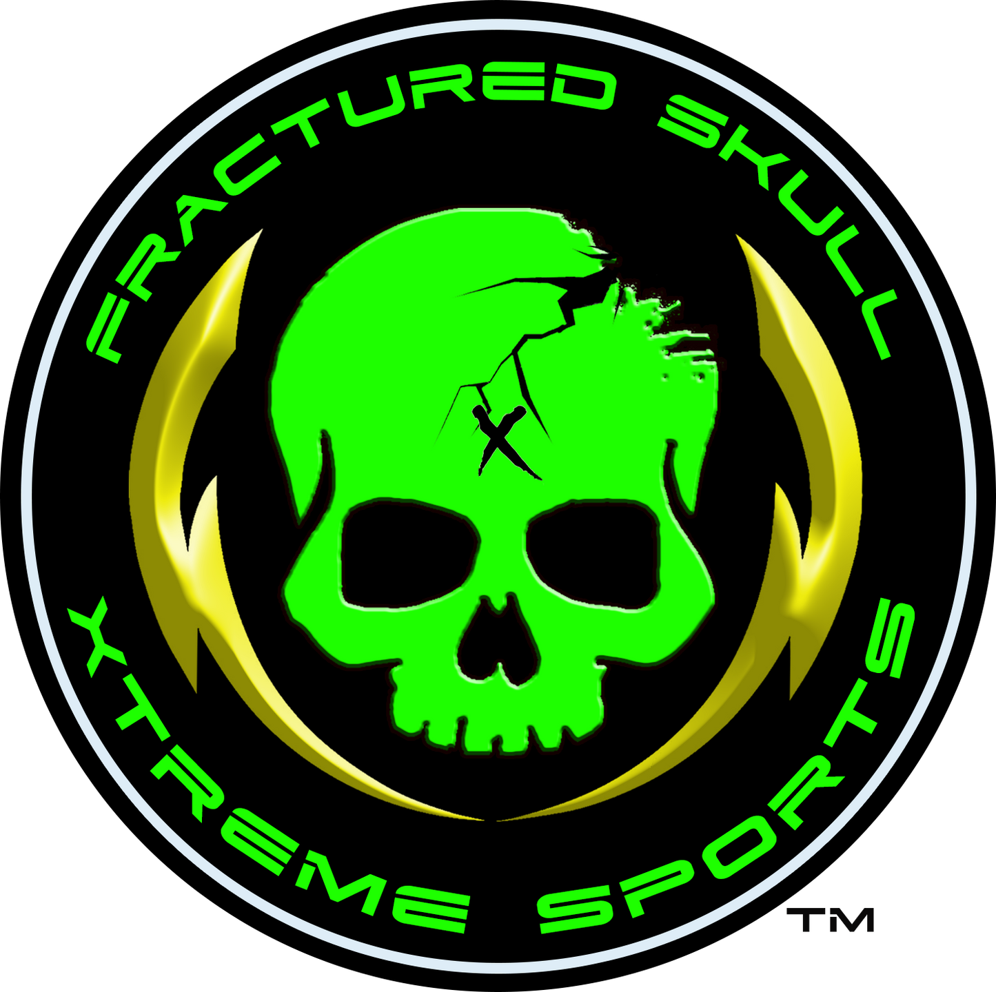 Fractured Skull Xtreme "Est(Established) 2016 " Black on Light Green Tee