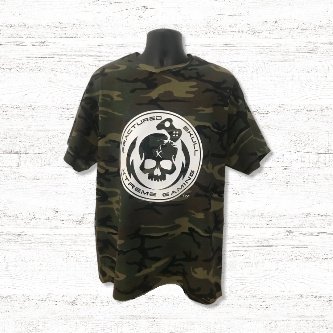 Fractured Skull Xtreme Woodland Camouflage Tee